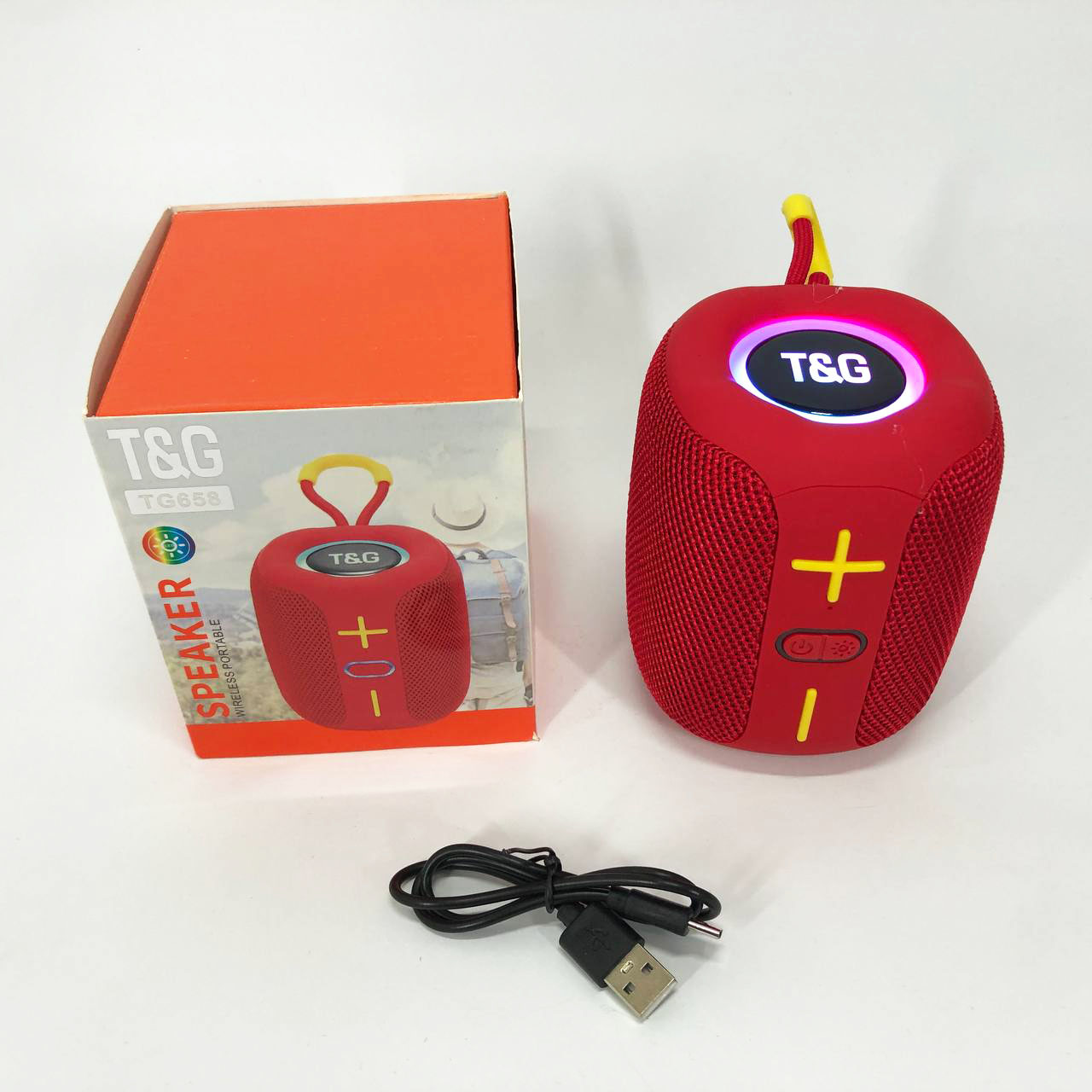 Портативна Bluetooth колонка TG658 8W з RGB підсвічуванням, колонка для вечірки. Колір: червоний 7 Портативна Bluetooth колонка TG658 8W з RGB підсвічуванням, колонка для вечірки. Колір: червоний - Зображення 7