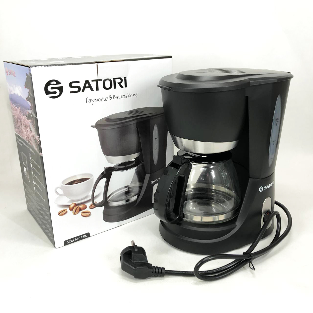 Кавоварка крапельна Satori SCM-600-PBL 650 Вт, Маленька кавомашина для дому, Маленька кавомашина - Зображення 5
