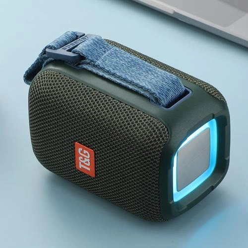 Портативна Bluetooth колонка TG339 5W з підсвічуванням RGB, акумуляторна колонка для музики. Колір: зелений - Зображення 4