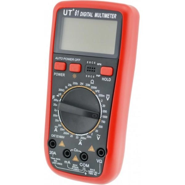 Цифровий мультиметр DT UT-61A з температурою та підсвічуванням екрану / Електричний тестер напруги / Вольтметр - Зображення 3