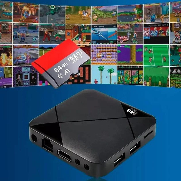 Ігрова консоль приставка для телевізора 4K система Android TV 10 4G Wi-Fi HD з двома джойстиками - Зображення 7