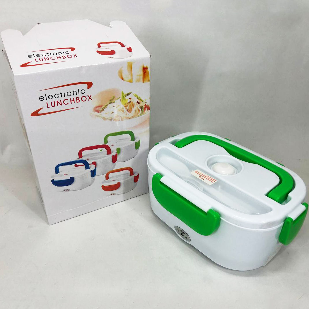 Ланч бокс електричний з підігрівом Lunch Heater 220 V Pro, Термос для їжі для дітей. Колір: зелений - Зображення 4