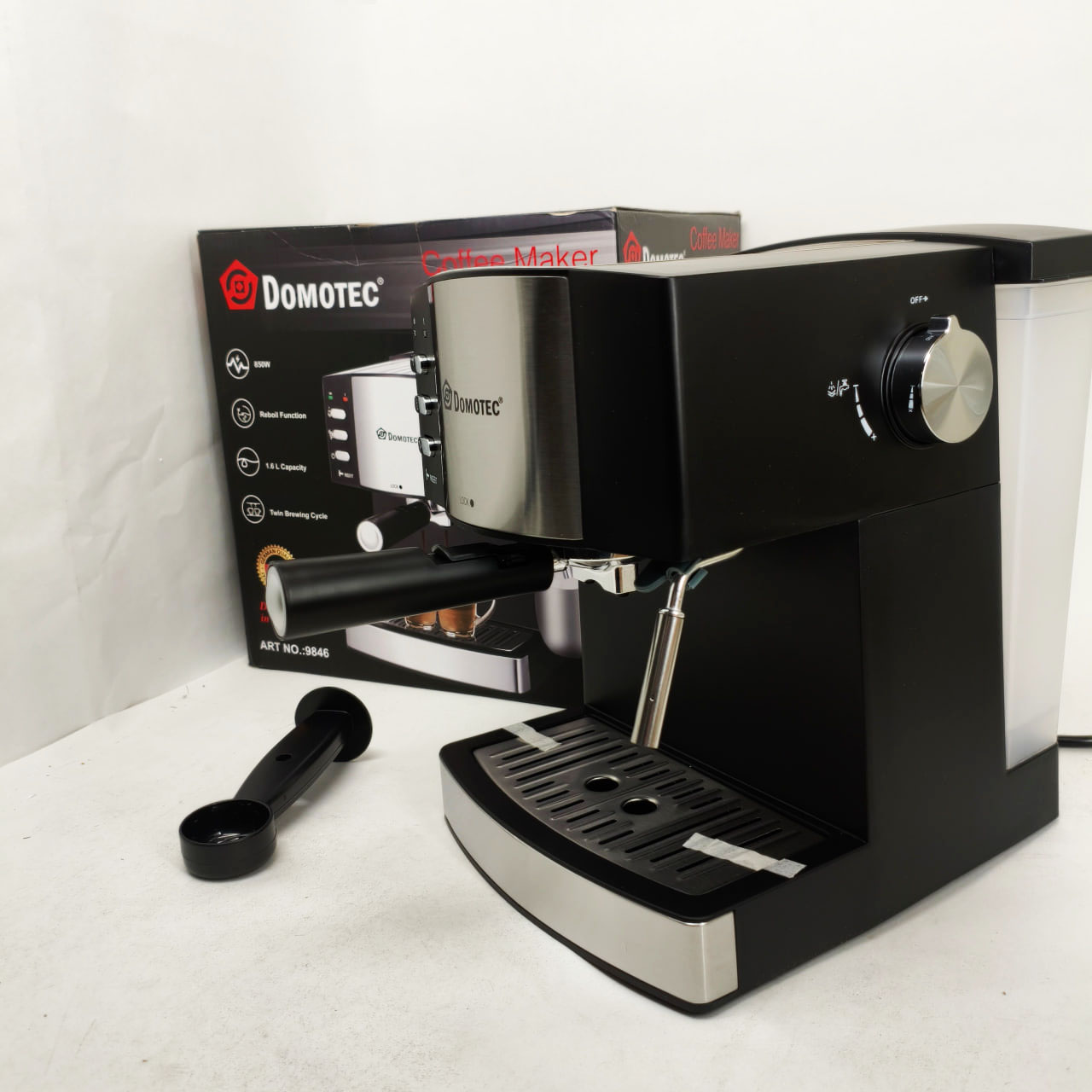 Рожкова кавомашина кавоварка Domotec MS-113 1.6л 15 Бар 850Вт 3 Рожкова кавомашина кавоварка Domotec MS-113 1.6л 15 Бар 850Вт - Зображення 3