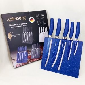 Набір ножів Rainberg RB-2322 з нержавіючої сталі з магнітною основою Blue