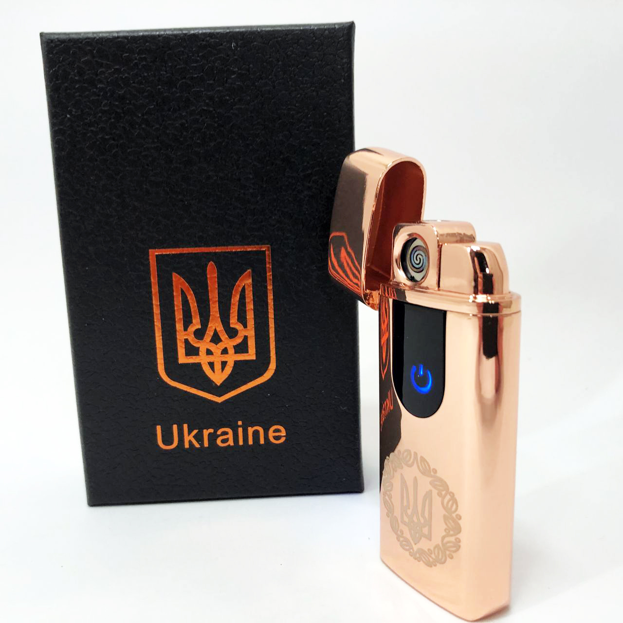 Електрична та газова запальничка Україна із USB-зарядкою HL-435, запальничка незвичайна. Колір: золотий 7 Електрична та газова запальничка Україна із USB-зарядкою HL-435, запальничка незвичайна. Колір: золотий - Зображення 7