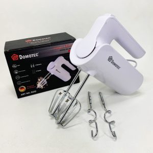 Ручний міксер Domotec R.6653W кухонний міксер із насадками 5 швидкостей 800 Вт білий