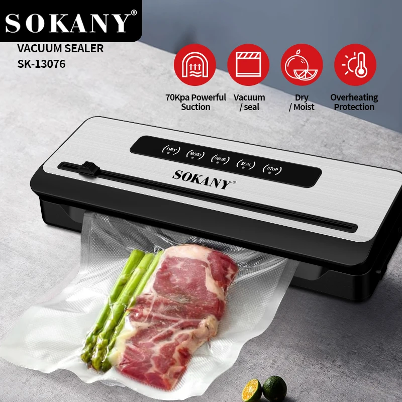 Вакуумний пакувальник Sokany SK-133076 / Пакувальник для їжі - Зображення 3