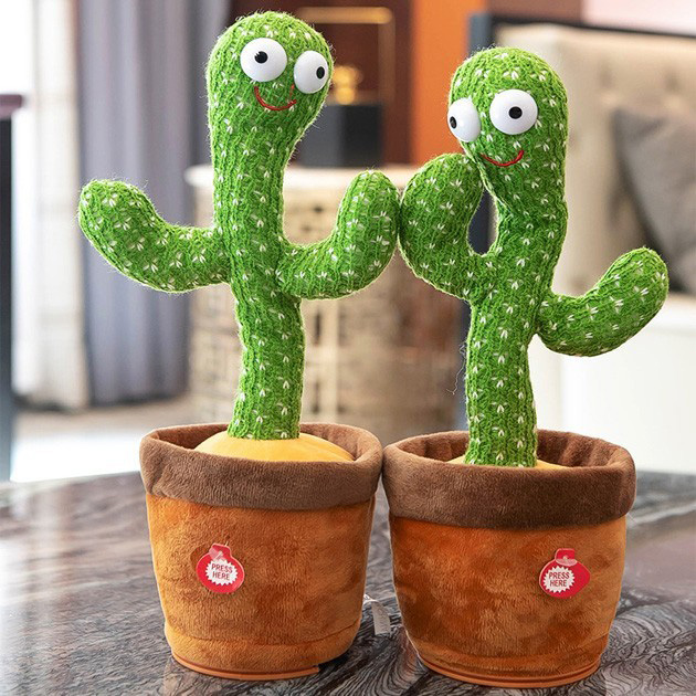 Танцюючий кактус співаючий 120 пісень з підсвічуванням Dancing Cactus TikTok іграшка Повторюшка кактус 2 Танцюючий кактус співаючий 120 пісень з підсвічуванням Dancing Cactus TikTok іграшка Повторюшка кактус - Зображення 2