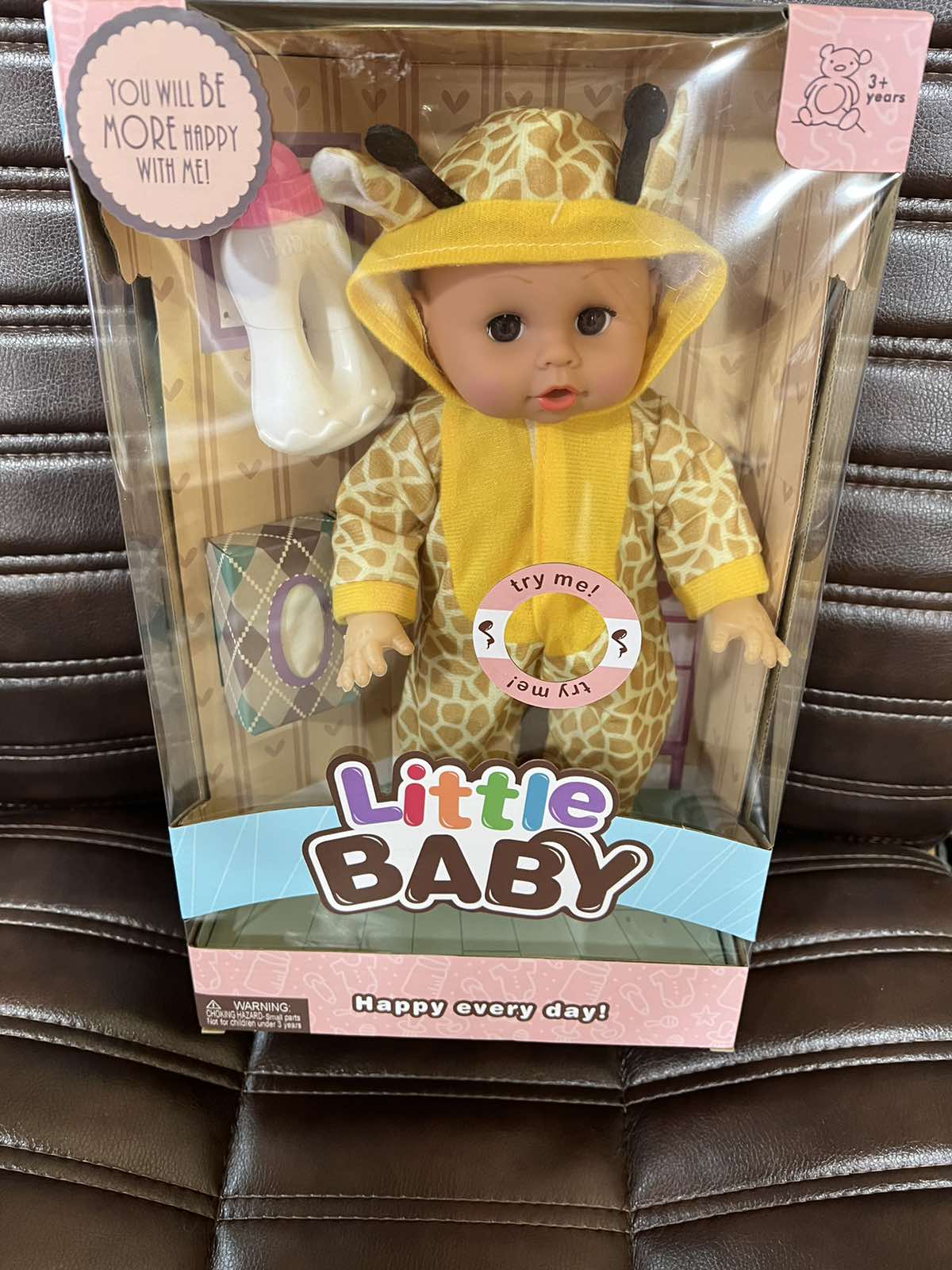 Лялька пупс, що розмовляє з пляшечкою та серветками Little Baby - Зображення 8