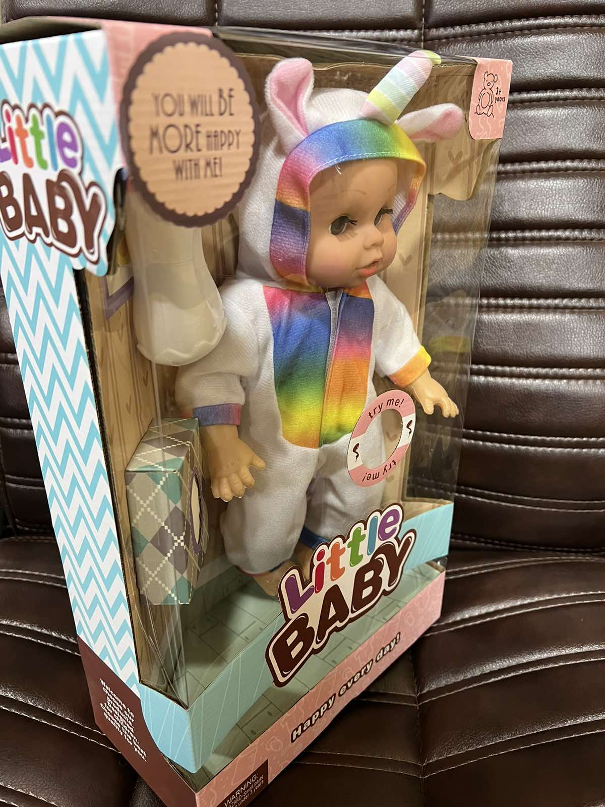 Лялька пупс, що розмовляє з пляшечкою та серветками Little Baby - Зображення 7