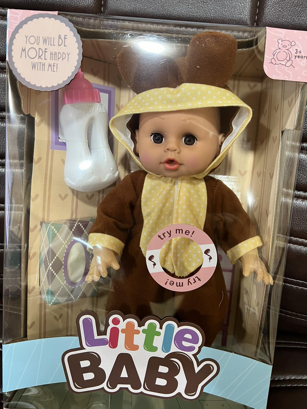 Лялька пупс, що розмовляє з пляшечкою та серветками Little Baby - Зображення 3