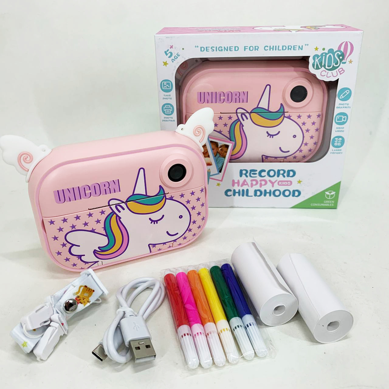 Дитяча цифрова камера з моментальним друком YT008 PINK 5 Дитяча цифрова камера з моментальним друком YT008 PINK - Зображення 5