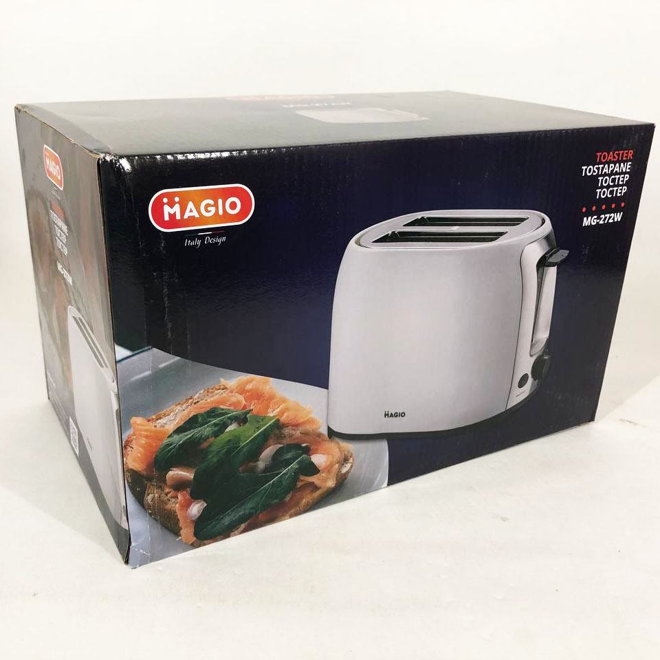 Тостер MAGIO MG-272W 750 Вт, тостер кухонний, тостери для дому, тостерниця, сендвіч-тостери. Колір: білий - Зображення 6