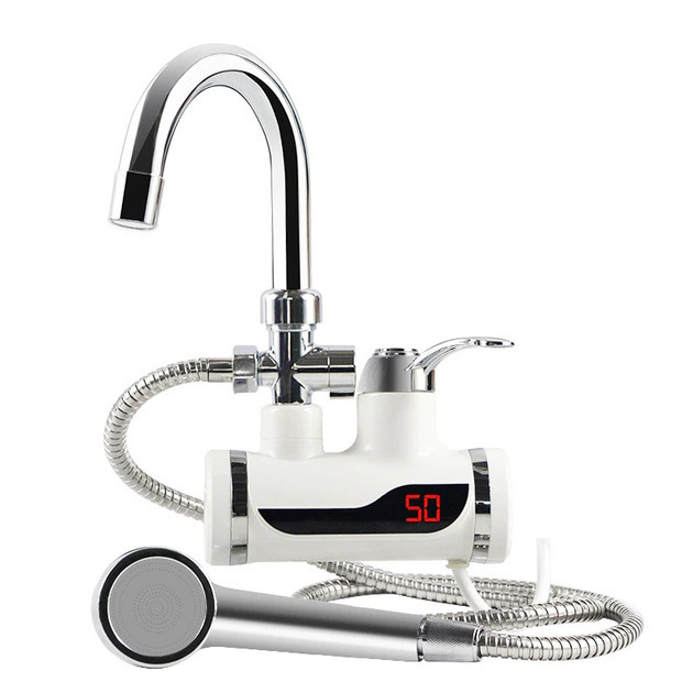 Міні бойлер водонагрівач душ з бічним підключенням Water Heater MP 5208 1 Міні бойлер водонагрівач душ з бічним підключенням Water Heater MP 5208