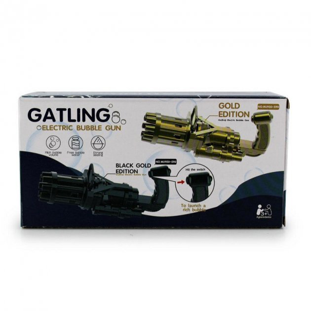 Кулемет дитячий з мильними бульбашками Gatling Мініган WJ 950 - Зображення 7