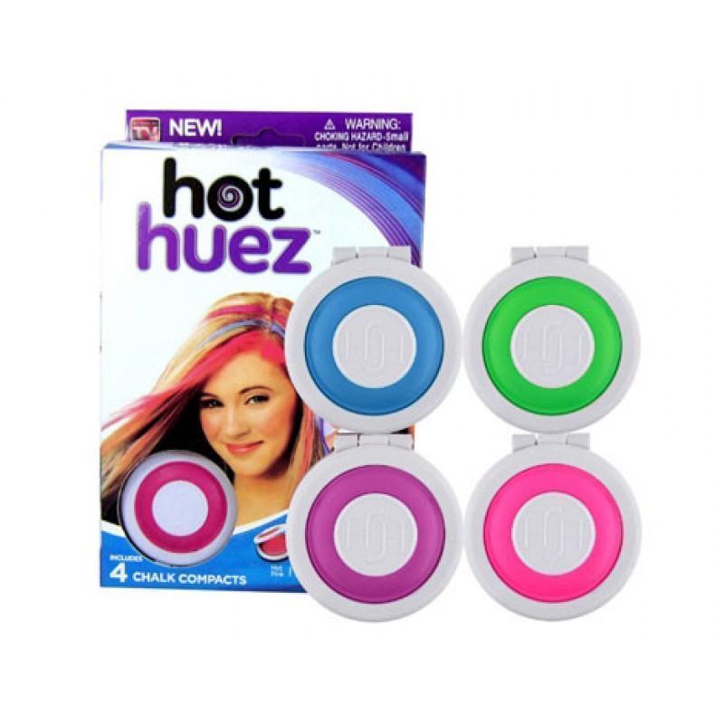 Кольорові крейди для фарбування волосся Hot Huez 4 кольори 2 Кольорові крейди для фарбування волосся Hot Huez 4 кольори - Зображення 2