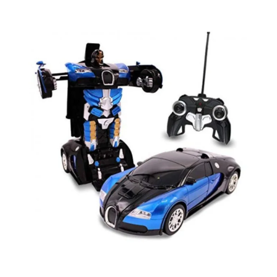Машинка Трансформер Bugatti Size 18 см Robot Car синя з пультом 4 Машинка Трансформер Bugatti Size 18 см Robot Car синя з пультом - Зображення 4