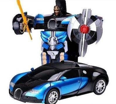 Машинка Трансформер Bugatti Size 18 см Robot Car синя з пультом 3 Машинка Трансформер Bugatti Size 18 см Robot Car синя з пультом - Зображення 3