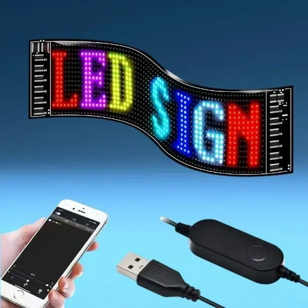 Гибкий экран LED Matrix Panel APP wifi rgb 192mm 898mm (HRP-1696PLUS) ART-0568 4 Гибкий экран LED Matrix Panel APP wifi rgb 192mm 898mm (HRP-1696PLUS) ART-0568 - Зображення 4