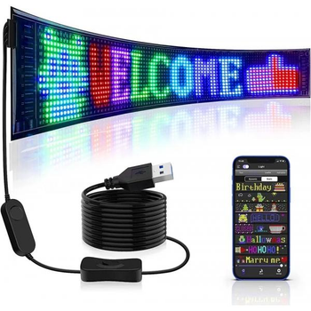 Гибкий экран LED Matrix Panel APP wifi rgb 192mm 898mm (HRP-1696PLUS) ART-0568 1 Гибкий экран LED Matrix Panel APP wifi rgb 192mm 898mm (HRP-1696PLUS) ART-0568