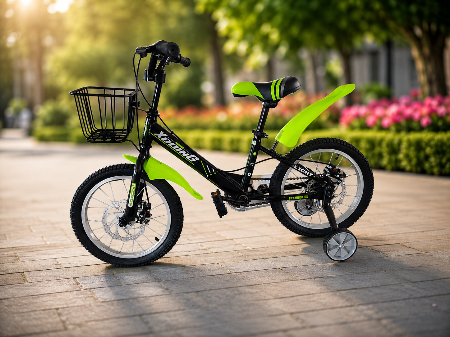 Велосипед XDDING R20 Зелений / Дитячий велосипед з кошиком 1 Велосипед XDDING R20 Зелений / Дитячий велосипед з кошиком