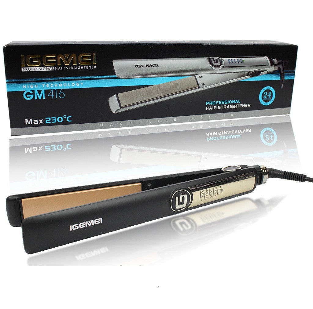 Щипці утюжок для волосся GEMEI GM-416 Чорний 2 Щипці утюжок для волосся GEMEI GM-416 Чорний - Зображення 2