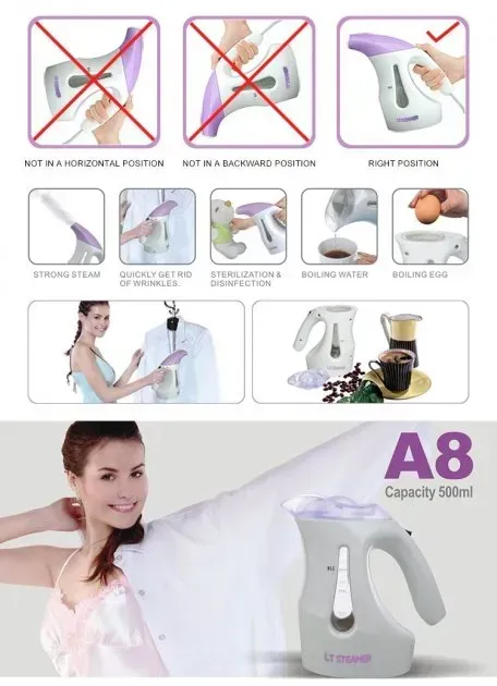 Відпарювач HAND STEAMER A-8 1200Вт 3 Відпарювач HAND STEAMER A-8 1200Вт - Зображення 3