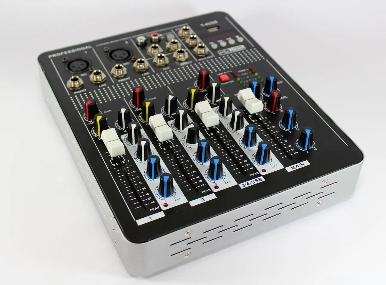 Аудіо Мікшер Mixer BT 4000 4 канали Bluetooth 1 Аудіо Мікшер Mixer BT 4000 4 канали Bluetooth