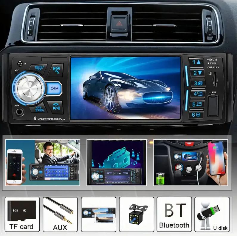 Автомагнітола 4026 BT Touch з екраном 4.1" ISO 1Din MP5 Bluetooth USB FM microSD 1 Автомагнітола 4026 BT Touch з екраном 4.1" ISO 1Din MP5 Bluetooth USB FM microSD