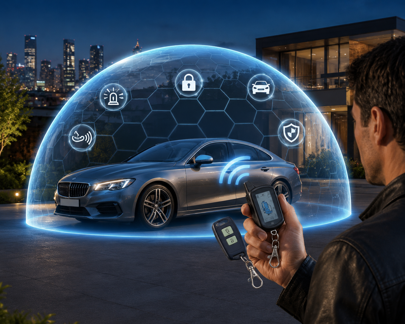 Автосигналізація CAR ALARM 2 WAY B9 / Двостороння автомобільна сигналізація з автозапуском та інтелектуальним запуском двигуна 2 Автосигналізація CAR ALARM 2 WAY B9 / Двостороння автомобільна сигналізація з автозапуском та інтелектуальним запуском двигуна - Зображення 2