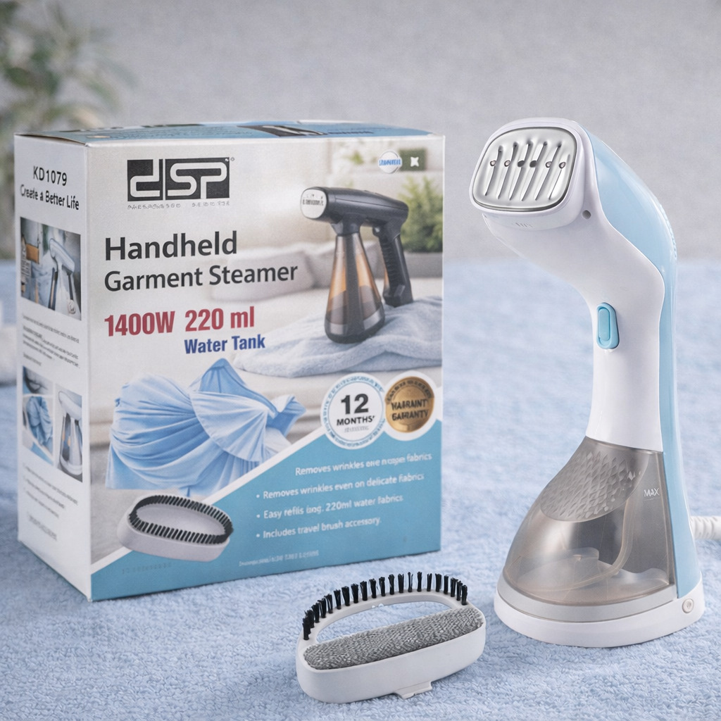 Ручний відпарювач для одягу DSP Handheld Garment Steamer KD1079, 1400 Вт 1 Ручний відпарювач для одягу DSP Handheld Garment Steamer KD1079, 1400 Вт