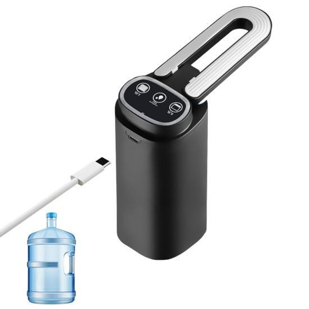 Дозатор для води автоматичний насос для пляшок з водою з USB-зарядкою чорний XL-1286 2 Дозатор для води автоматичний насос для пляшок з водою з USB-зарядкою чорний XL-1286 - Зображення 2