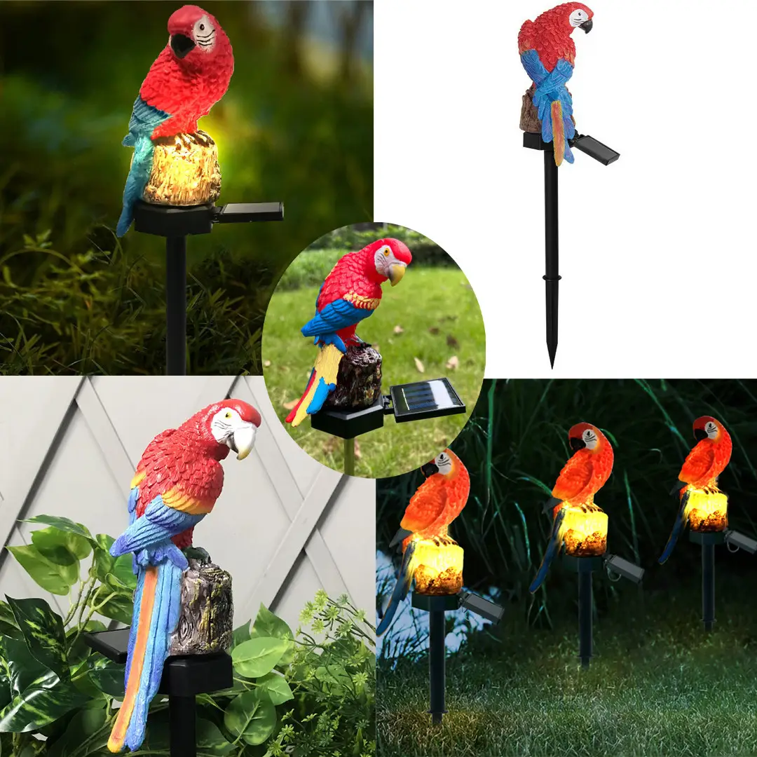 Ліхтар садовий SOLAR PARROT / Світильник для саду Папуга на сонячній батареї 2 Ліхтар садовий SOLAR PARROT / Світильник для саду Папуга на сонячній батареї - Зображення 2