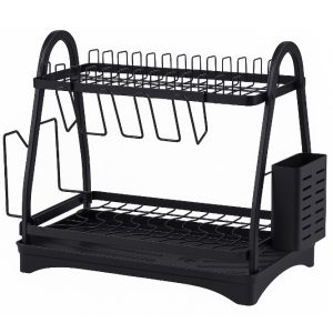 Сушарка для посуду Edenberg EB-17982 настільна 2 яруси 50х30х38см Black