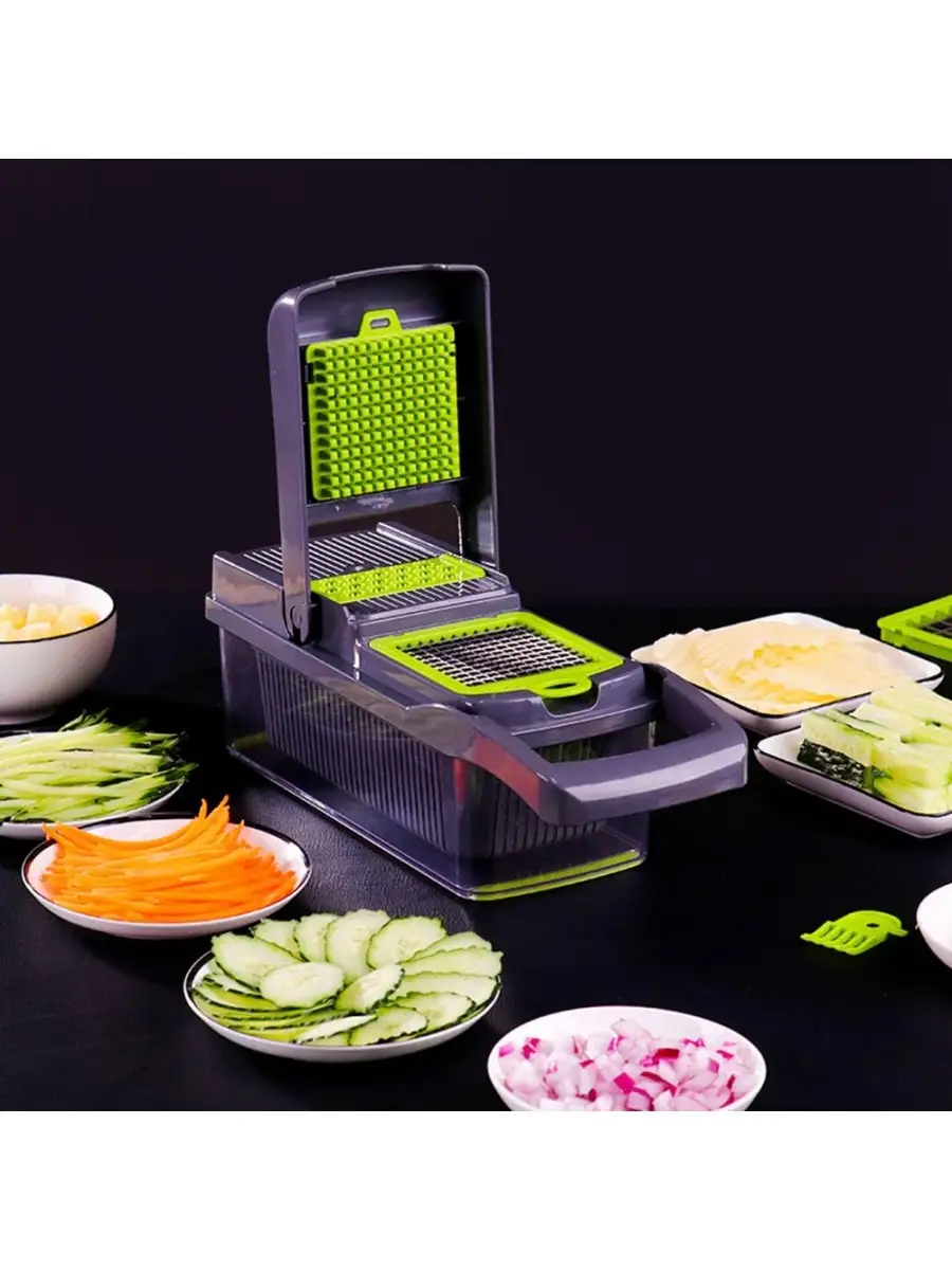 Багатофункціональна овочерізка Safe slice mandoline 16 в 1 2 Багатофункціональна овочерізка Safe slice mandoline 16 в 1 - Зображення 2