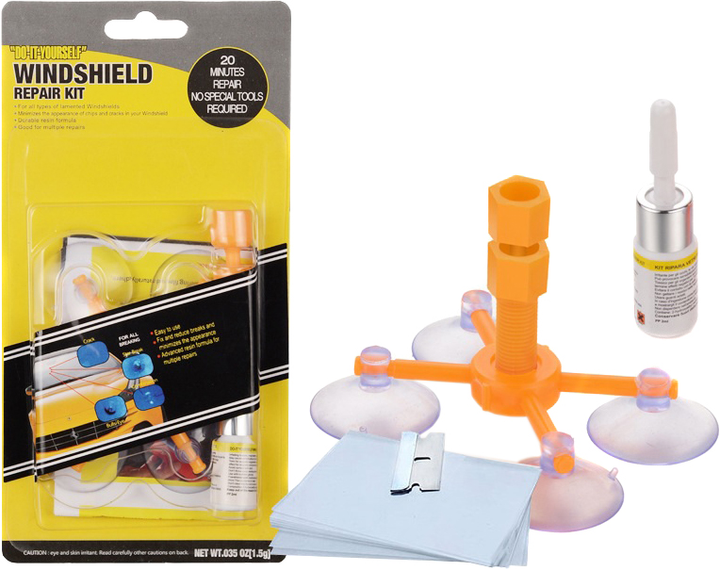 Набір для ремонту вітрового скла Versachem Windshield Repair Kit комплект для лобового скла авто 1 Набір для ремонту вітрового скла Versachem Windshield Repair Kit комплект для лобового скла авто