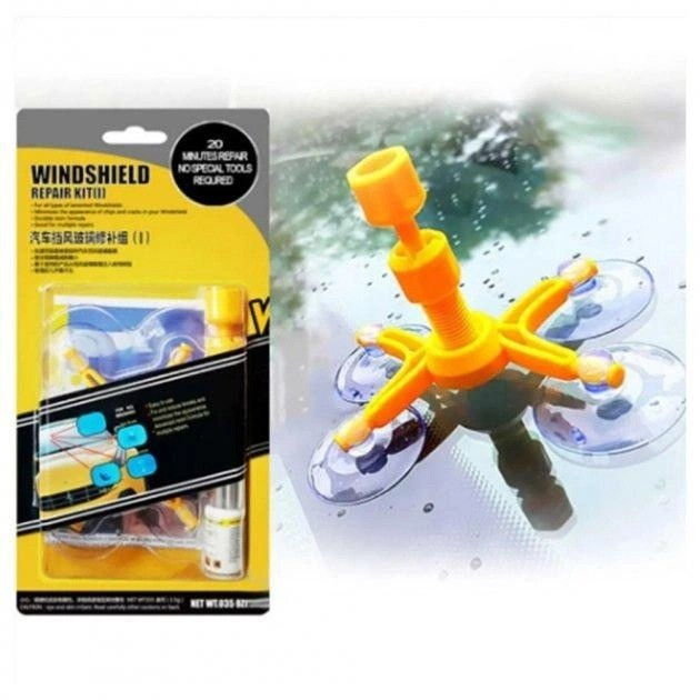 Набір для ремонту вітрового скла Versachem Windshield Repair Kit комплект для лобового скла авто 2 Набір для ремонту вітрового скла Versachem Windshield Repair Kit комплект для лобового скла авто - Зображення 2