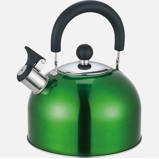 Чайник Edenberg EB-1346 із нержавіючої сталі зі свистком 2.5л Green 1 Чайник Edenberg EB-1346 із нержавіючої сталі зі свистком 2.5л Green