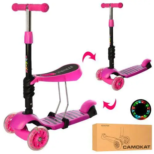 Дитячий самокат з сидінням Best Scooter 3в1 зелений 3 Дитячий самокат з сидінням Best Scooter 3в1 зелений - Зображення 3
