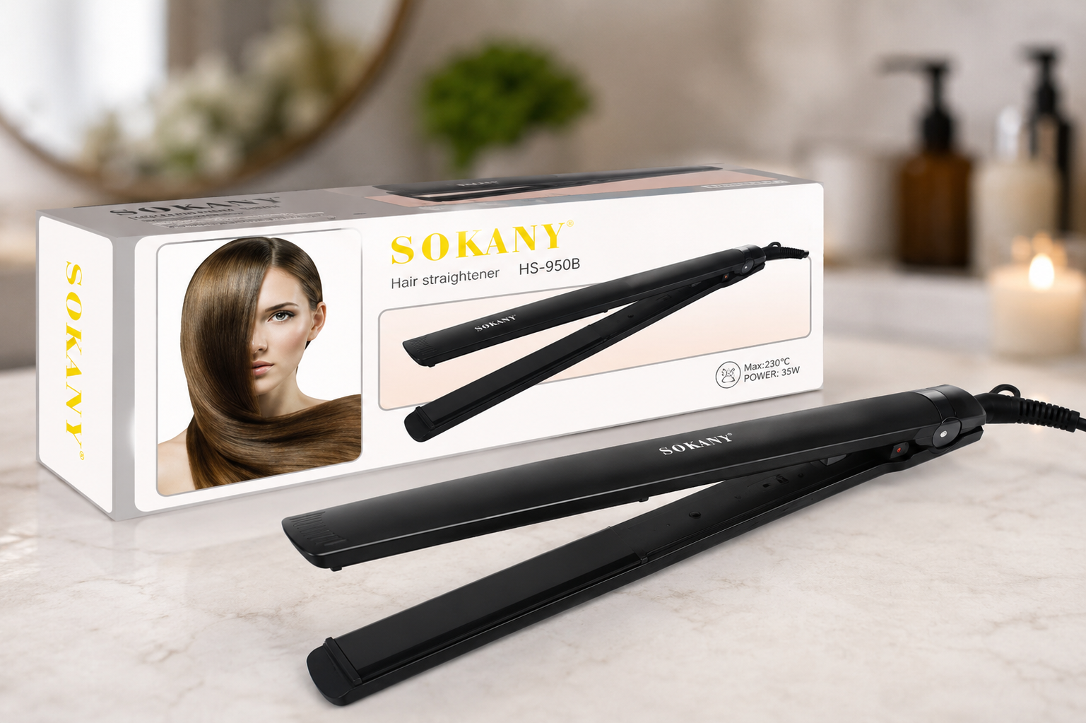 Випрямляч для волосся Sokany HS-950B / Плойка для волосся кераміка / Вирівнювач для волосся 4 Випрямляч для волосся Sokany HS-950B / Плойка для волосся кераміка / Вирівнювач для волосся - Зображення 4