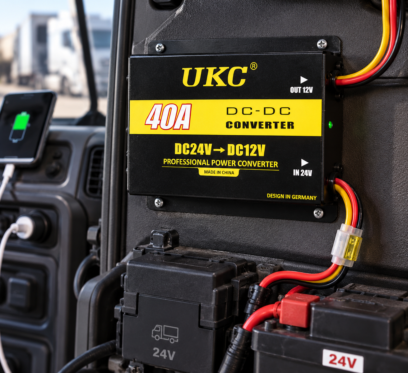 Перетворювач DC/DC 24v-12v 40A 3 Перетворювач DC/DC 24v-12v 40A - Зображення 3