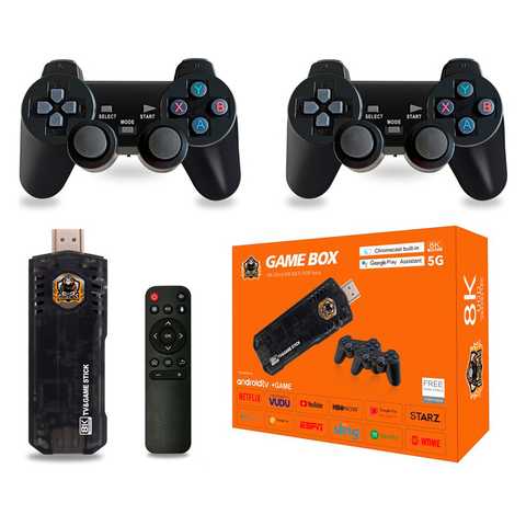 Ігрова ТВ приставка Game Box 8K 8X M98 Smart TV Stick 64GB геймстик з геймпадами + 10000 вбудованих ігор 4 Ігрова ТВ приставка Game Box 8K 8X M98 Smart TV Stick 64GB геймстик з геймпадами + 10000 вбудованих ігор - Зображення 4