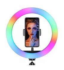 Кільцева світлодіодна лампа RGB 30 см із кріпленням для телефону 4 Кільцева світлодіодна лампа RGB 30 см із кріпленням для телефону - Зображення 4