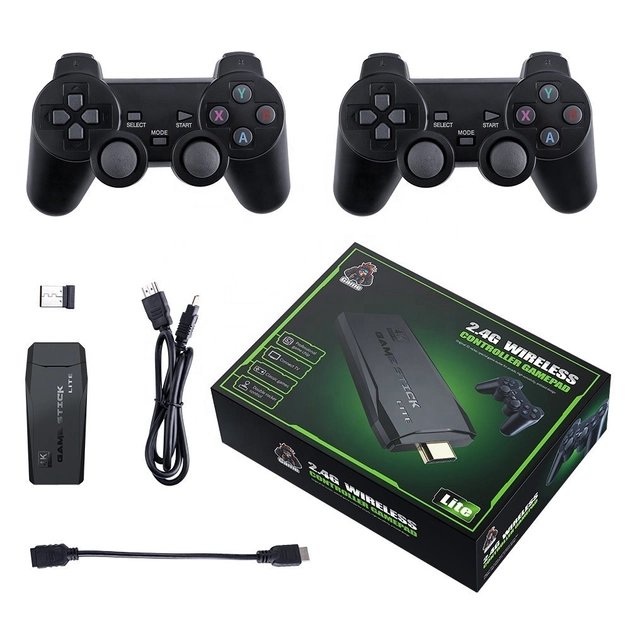 64ГБ Ігрова приставка LITE GREEN HDMI 3535 ігор Dendy, Sega, Аркадні ігри, Game Boy, Nintendo, Atari, PlayStation 1 2 64ГБ Ігрова приставка LITE GREEN HDMI 3535 ігор Dendy, Sega, Аркадні ігри, Game Boy, Nintendo, Atari, PlayStation 1 - Зображення 2