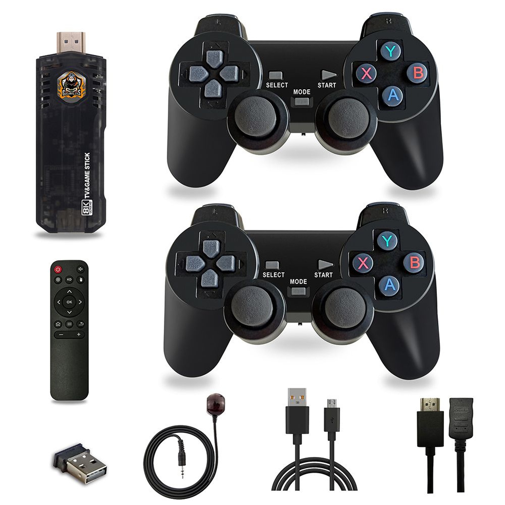 Ігрова ТВ приставка Game Box 8K 8X M98 Smart TV Stick 64GB геймстик з геймпадами + 10000 вбудованих ігор 3 Ігрова ТВ приставка Game Box 8K 8X M98 Smart TV Stick 64GB геймстик з геймпадами + 10000 вбудованих ігор - Зображення 3
