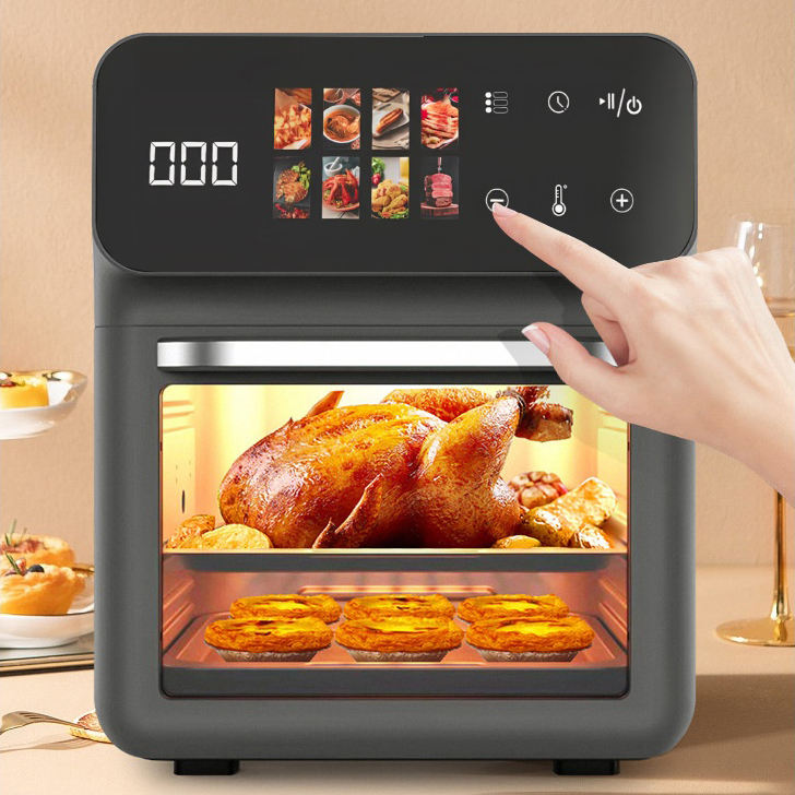 Чорна Електрична мультипіч Top Kitchen TK-00244 12л / Аерогриль з сенсорним керуванням 2400 Вт 10 програм 2 Чорна Електрична мультипіч Top Kitchen TK-00244 12л / Аерогриль з сенсорним керуванням 2400 Вт 10 програм - Зображення 2