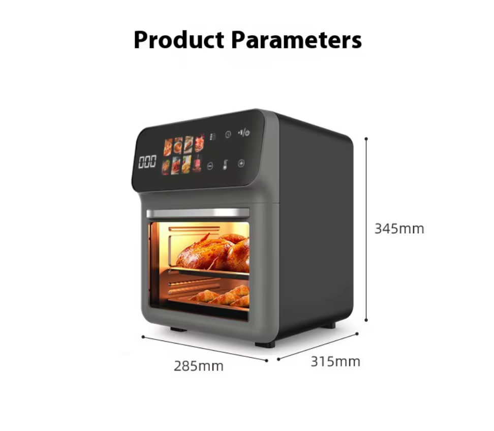 Чорна Електрична мультипіч Top Kitchen TK-00244 12л / Аерогриль з сенсорним керуванням 2400 Вт 10 програм 5 Чорна Електрична мультипіч Top Kitchen TK-00244 12л / Аерогриль з сенсорним керуванням 2400 Вт 10 програм - Зображення 5