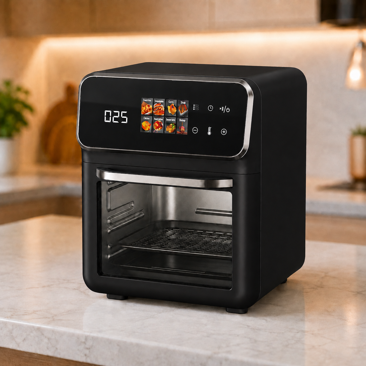 Чорна Електрична мультипіч Top Kitchen TK-00244 12л / Аерогриль з сенсорним керуванням 2400 Вт 10 програм 1 Чорна Електрична мультипіч Top Kitchen TK-00244 12л / Аерогриль з сенсорним керуванням 2400 Вт 10 програм