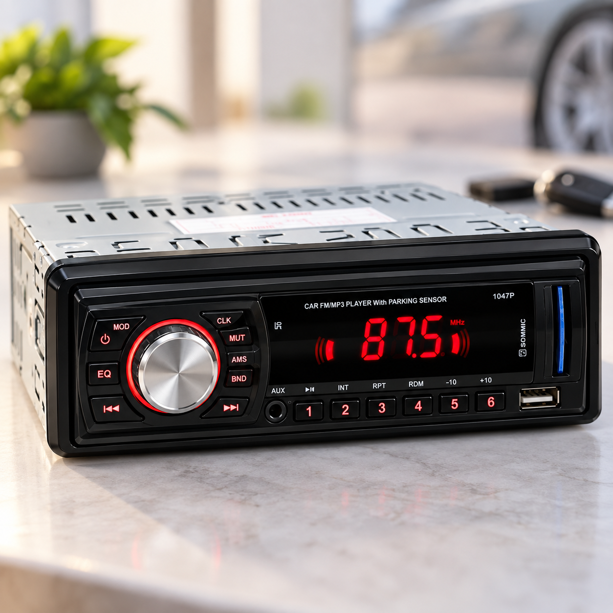 Автомагнітола 1047P + парктронік на 4 датчики / Магнітола в авто 1DIN / Автомагнітола MP3 1 Автомагнітола 1047P + парктронік на 4 датчики / Магнітола в авто 1DIN / Автомагнітола MP3