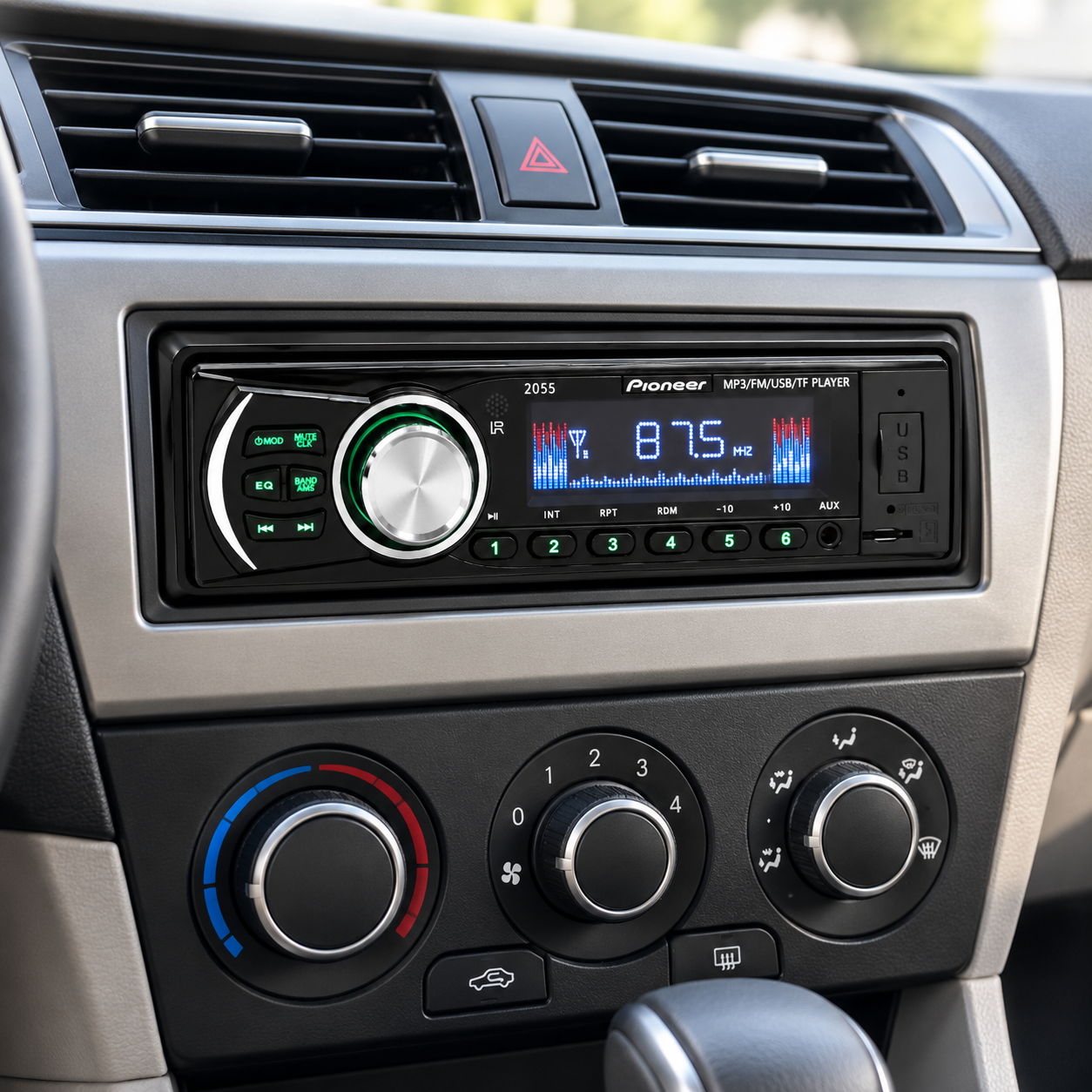 Автомагнітола 2055 ISO / Магнітола MP3+FM+USB+SD карти пам'яті +AUX 4x50W / Автомагнітола+пульт 2 Автомагнітола 2055 ISO / Магнітола MP3+FM+USB+SD карти пам'яті +AUX 4x50W / Автомагнітола+пульт - Зображення 2